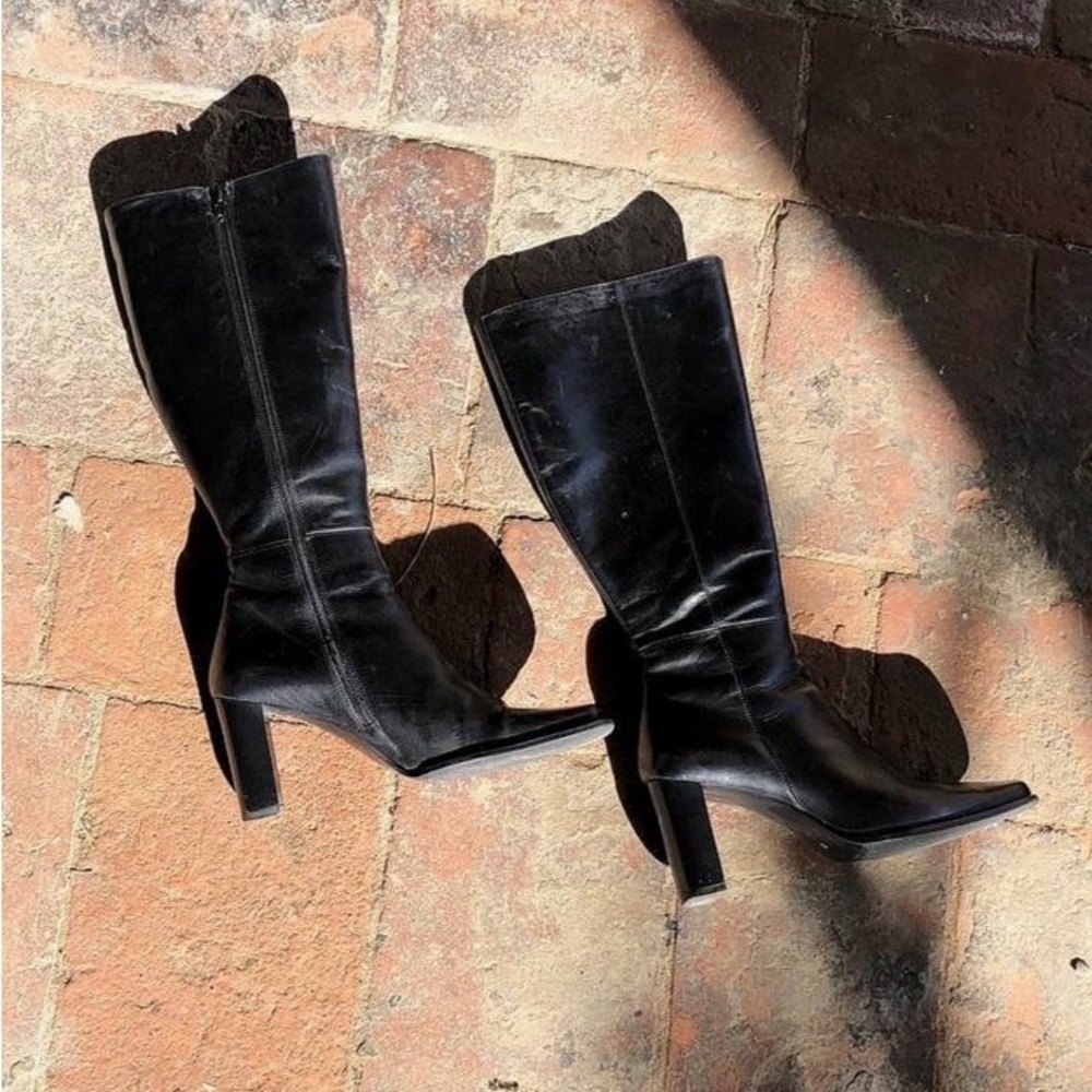 Italian Leather Heeled Boots